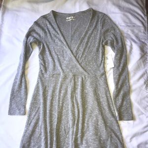 Ribbed, V-neck Dress
